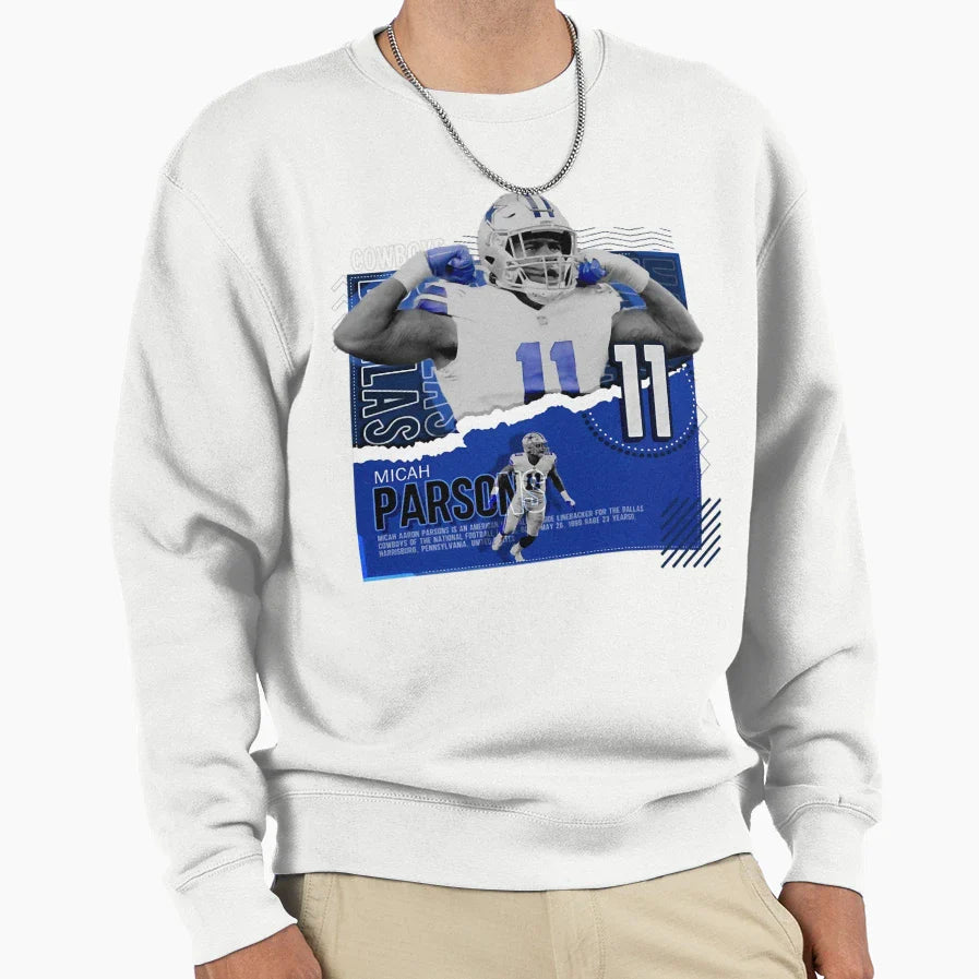 Quarterback 11 Linebacker Sports Sweatshirt - Novelty Apparel for Adults