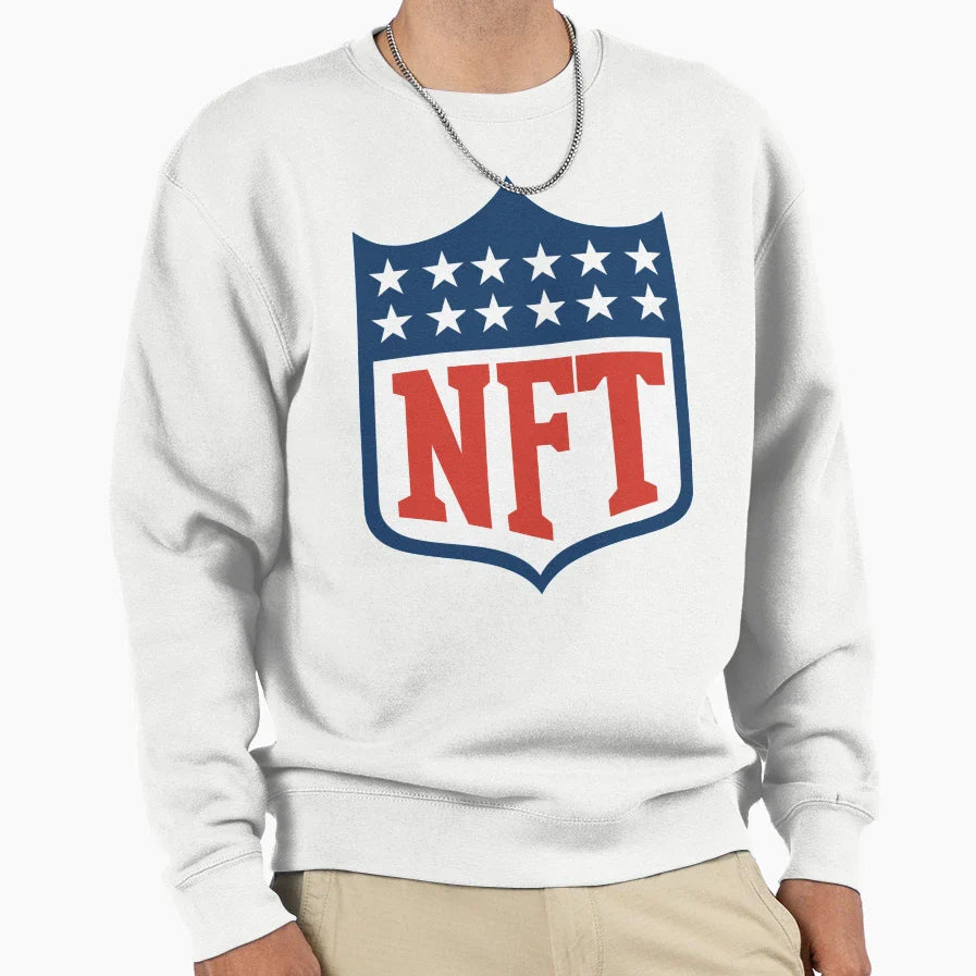 Nft Crypto Art Designed To Like Nfl Sweatshirt - Aesthetic Graphic Unisex