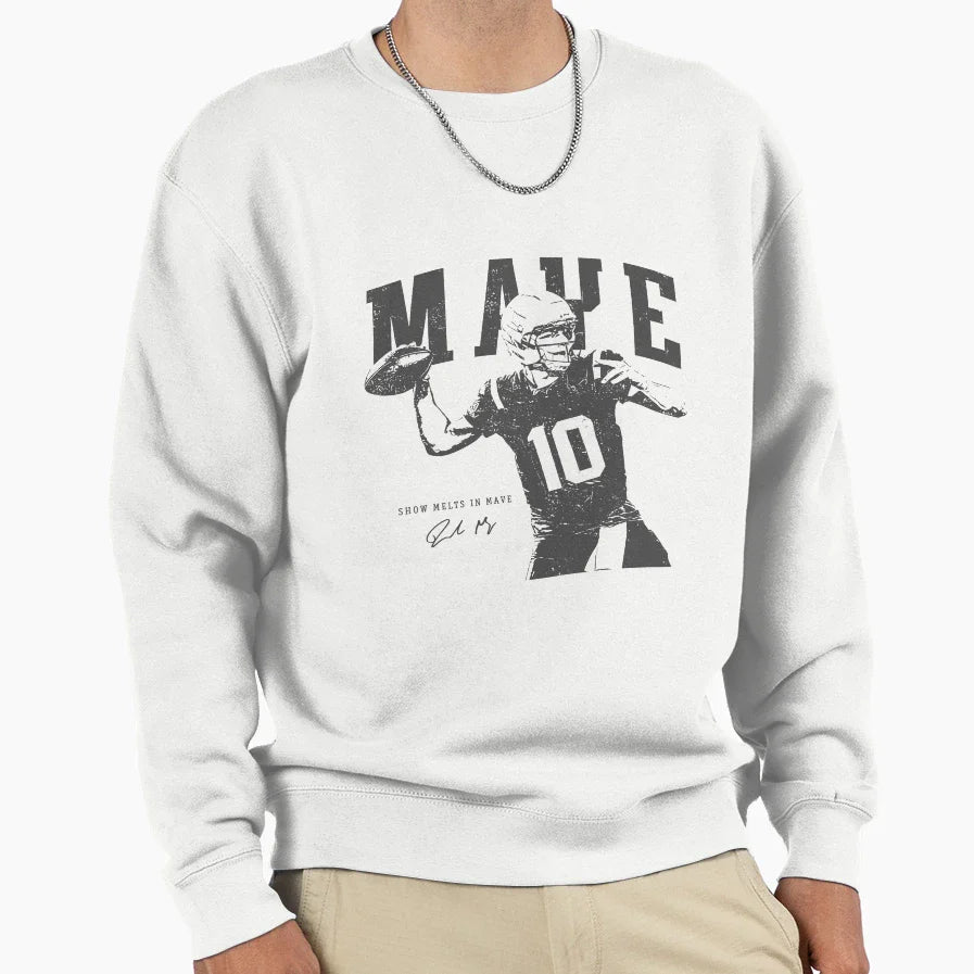 Drake Maye Patriots Football 90S Sweatshirt - Graphic Print for Adults