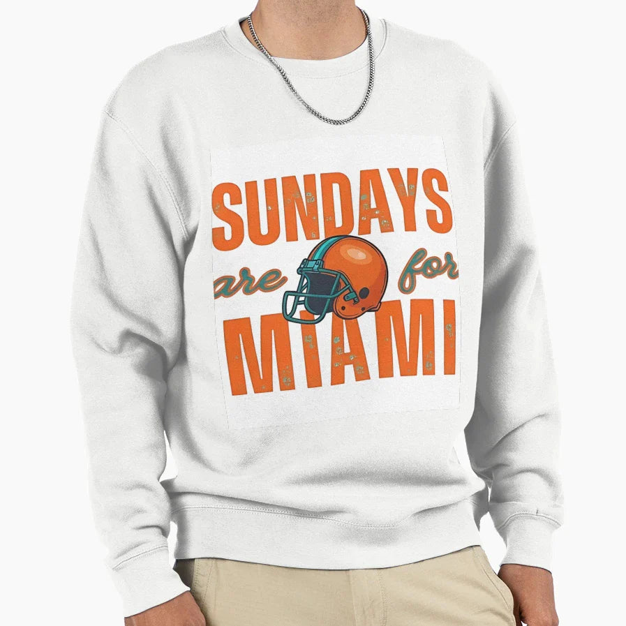 Miami Dolphins Sweatshirt - Graphic Print for Adults