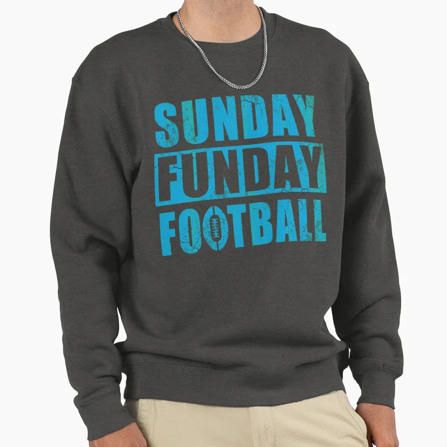 Sunday Funday Football Sweatshirt - Custom Art Print for Adults