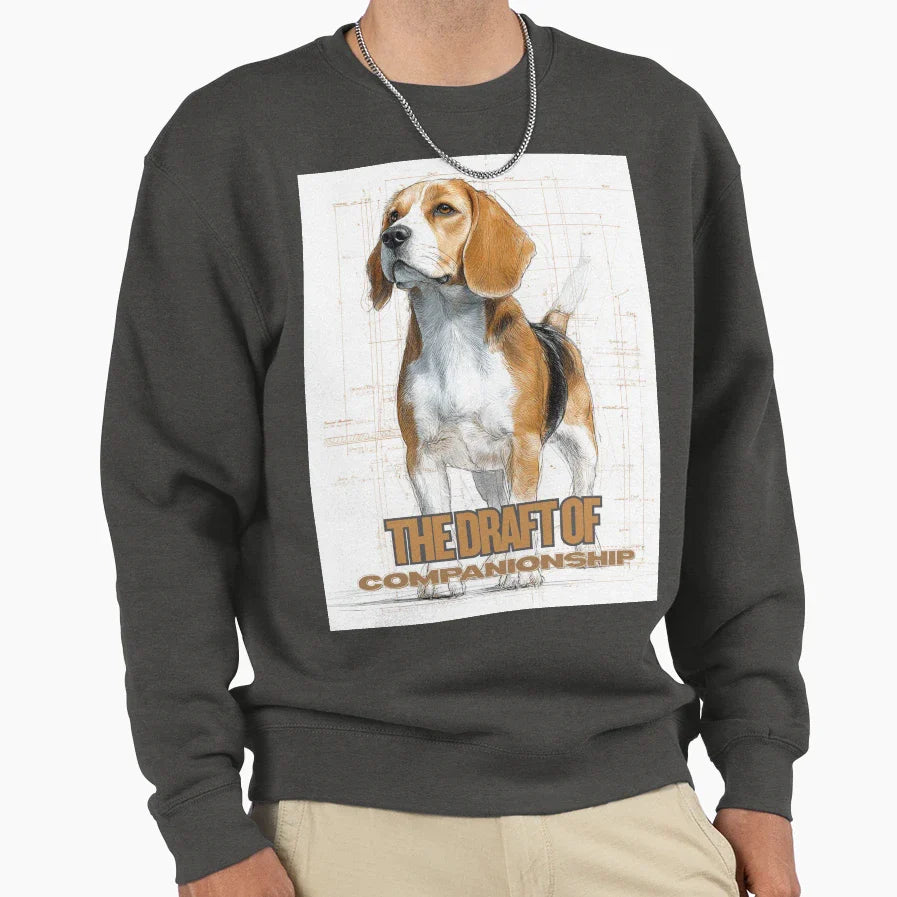 Blueprint Digital Art Sweatshirt - Trendy Graphic Unisex