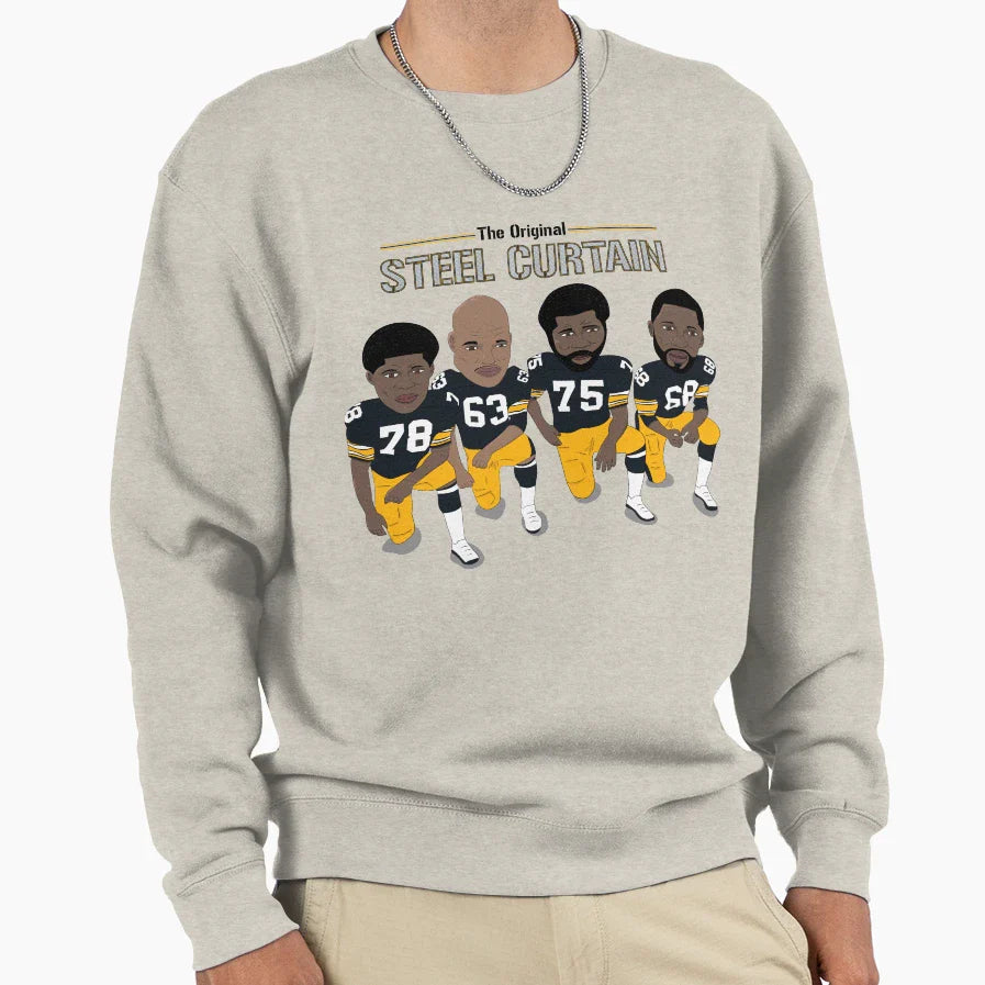 Steel Curtain Pittsburgh Steelers Sweatshirt - Aesthetic Graphic Unisex
