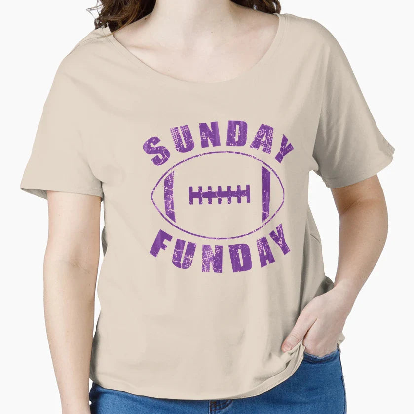 Sunday Funday Football T-Shirt - Graphic Print Unisex