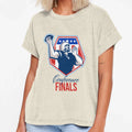 American Football Quarterback Shield T-Shirt - Custom Art Print Men Women