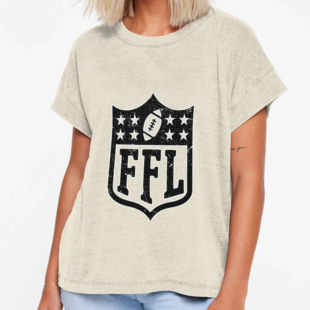 Fantasy Football Distressed Ffl T-Shirt - Casual Everyday Wear Men Women