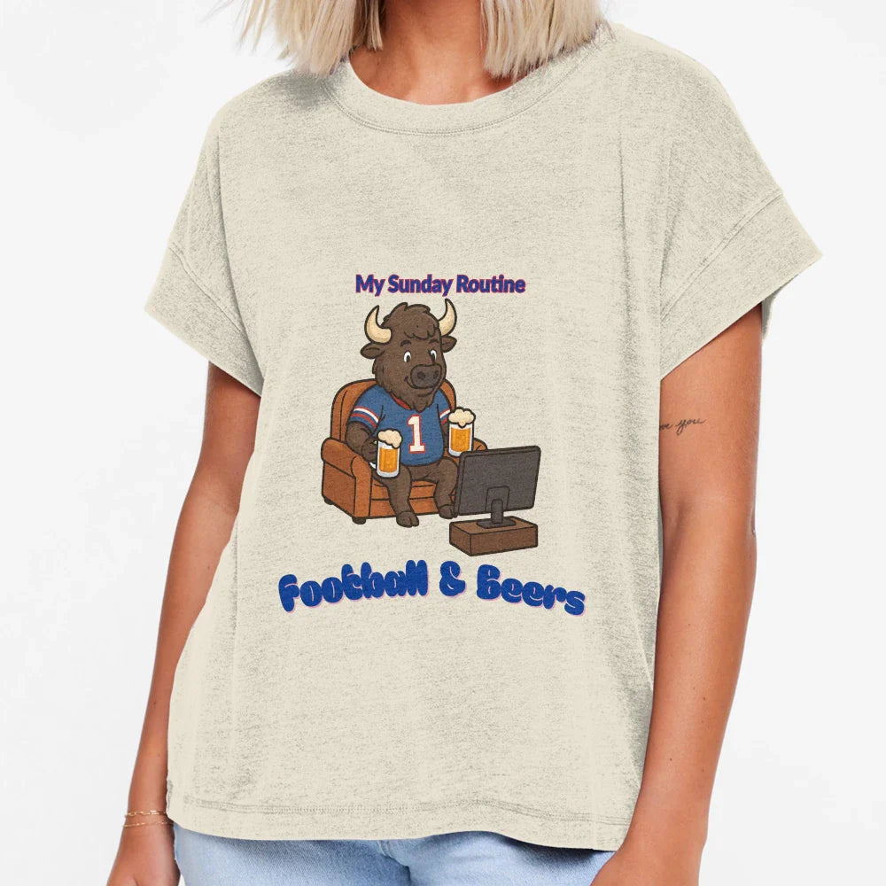 Buffalo Bills My Sunday Routine T-Shirt - Casual Everyday Wear Men Women