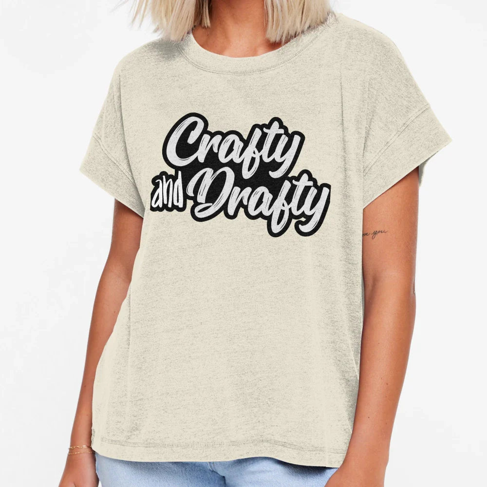 Crafty And Drafty T-Shirt - Casual Everyday Wear for Adults