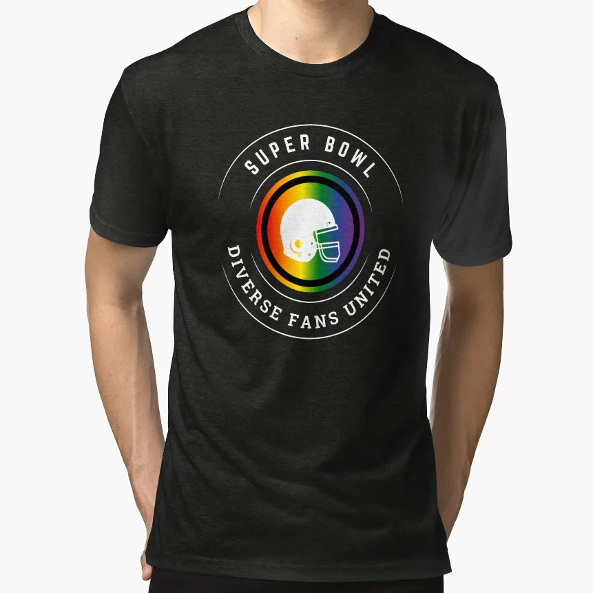 Lgbtq Super Bowl Super Bowl Diverse Fans T-Shirt - Unique Graphic Unisex