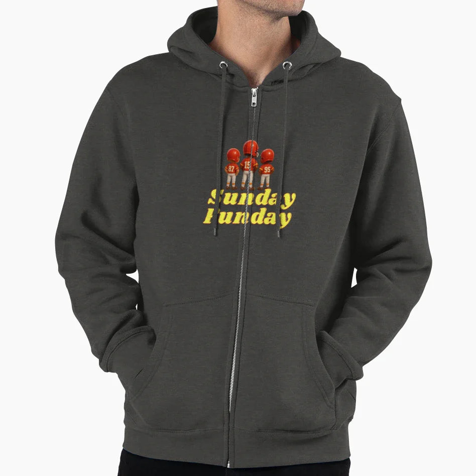 Sunday Funday Kansas City Chiefs Hoodie - Unique Graphic for Adults