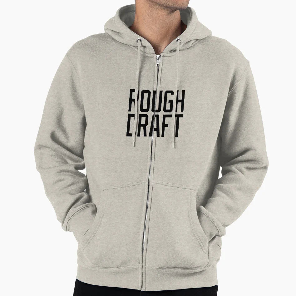 Rough Draft Black Bold Hoodie - Novelty Apparel Men Women