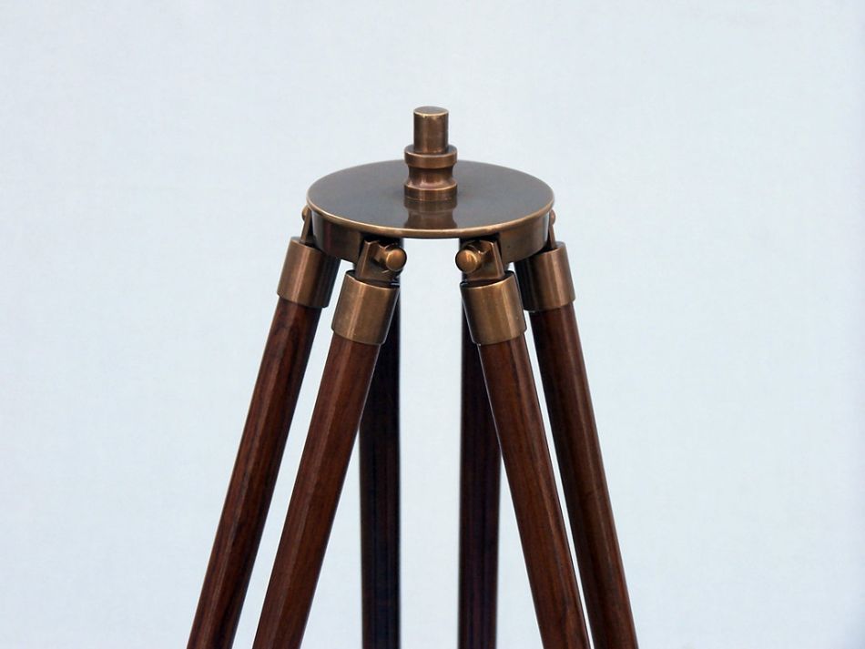 Admiral Floor Standing Antique Brass Telescope 60""