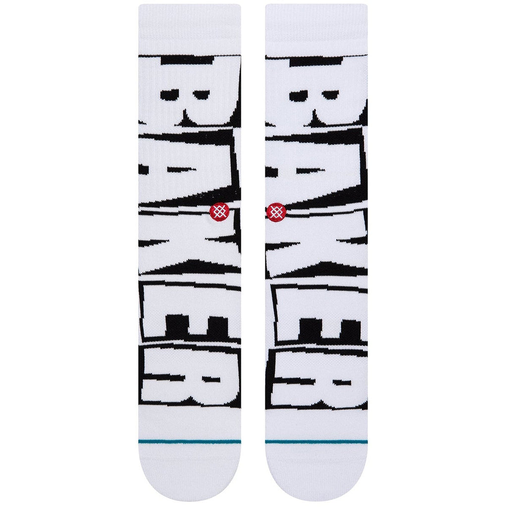 Stance Baker Crew Socks - White