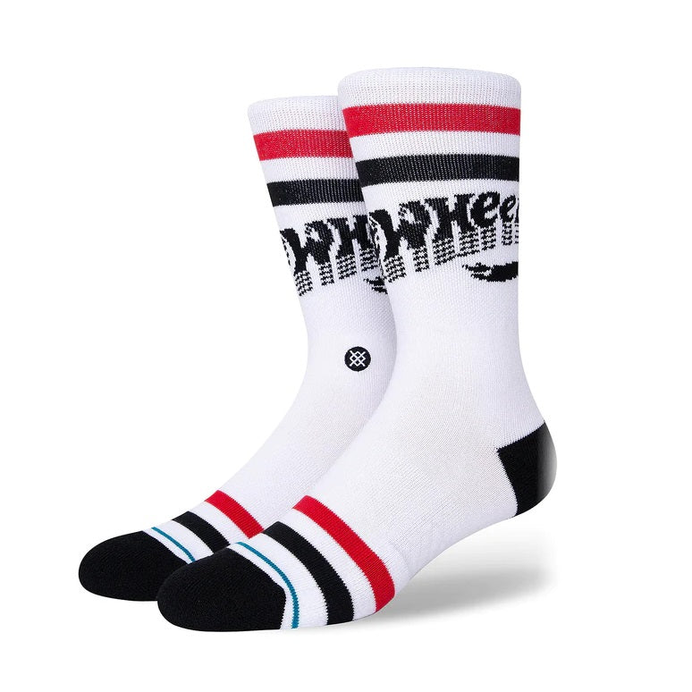Stance Hot Wheels Fade Kids Crew Socks - White