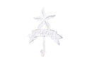 Whitewashed Cast Iron Starfish Beach Hook 8""