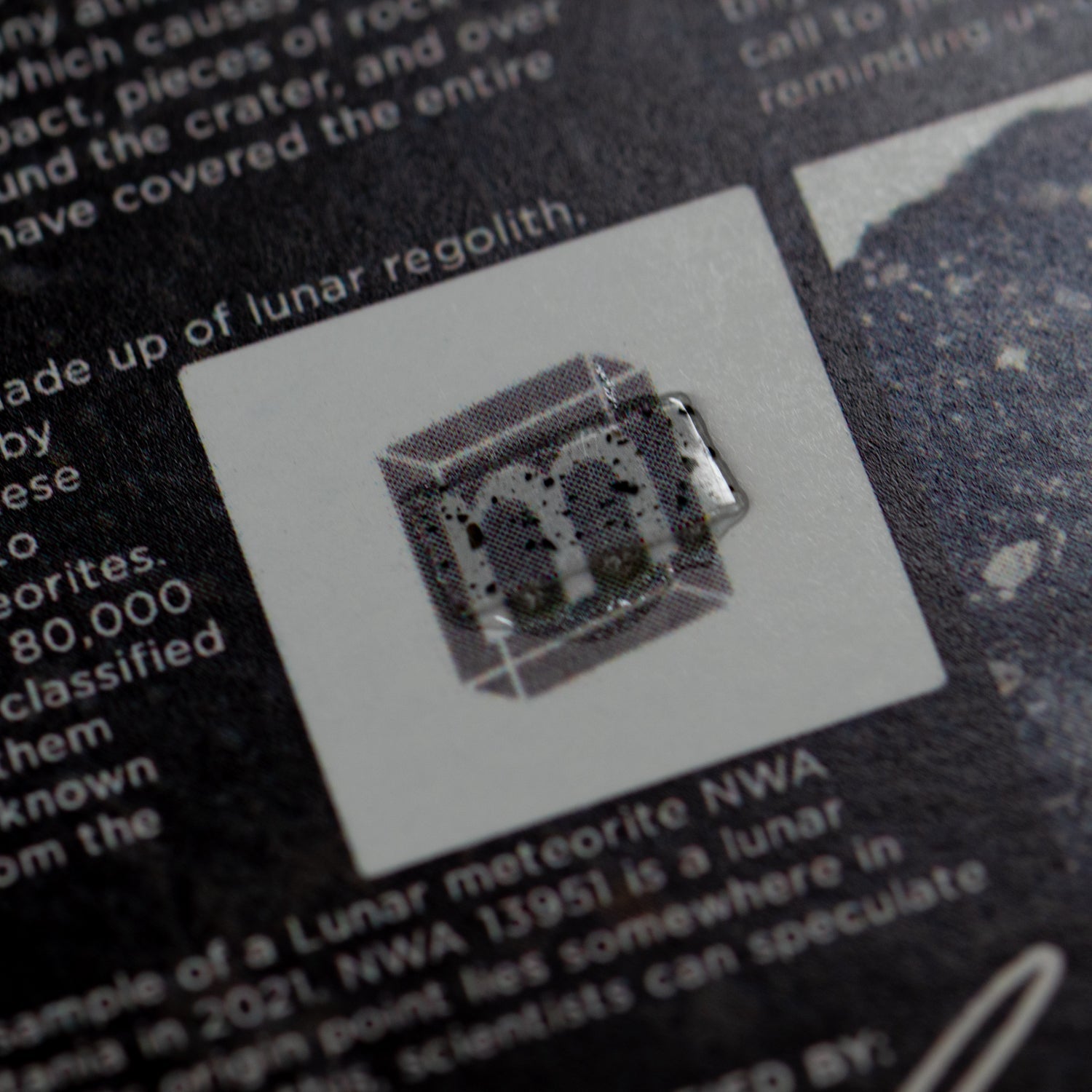 Starry Night Lunar Meteorite NWA 13951 - Display Card