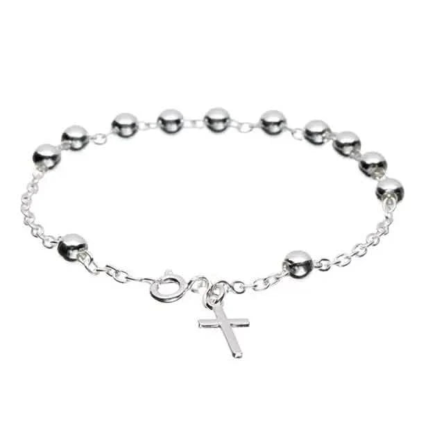 Sterling Silver Rosary Bracelet