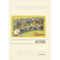 Vintage Lined Notebook Greetings from Newport Beach - Paperback