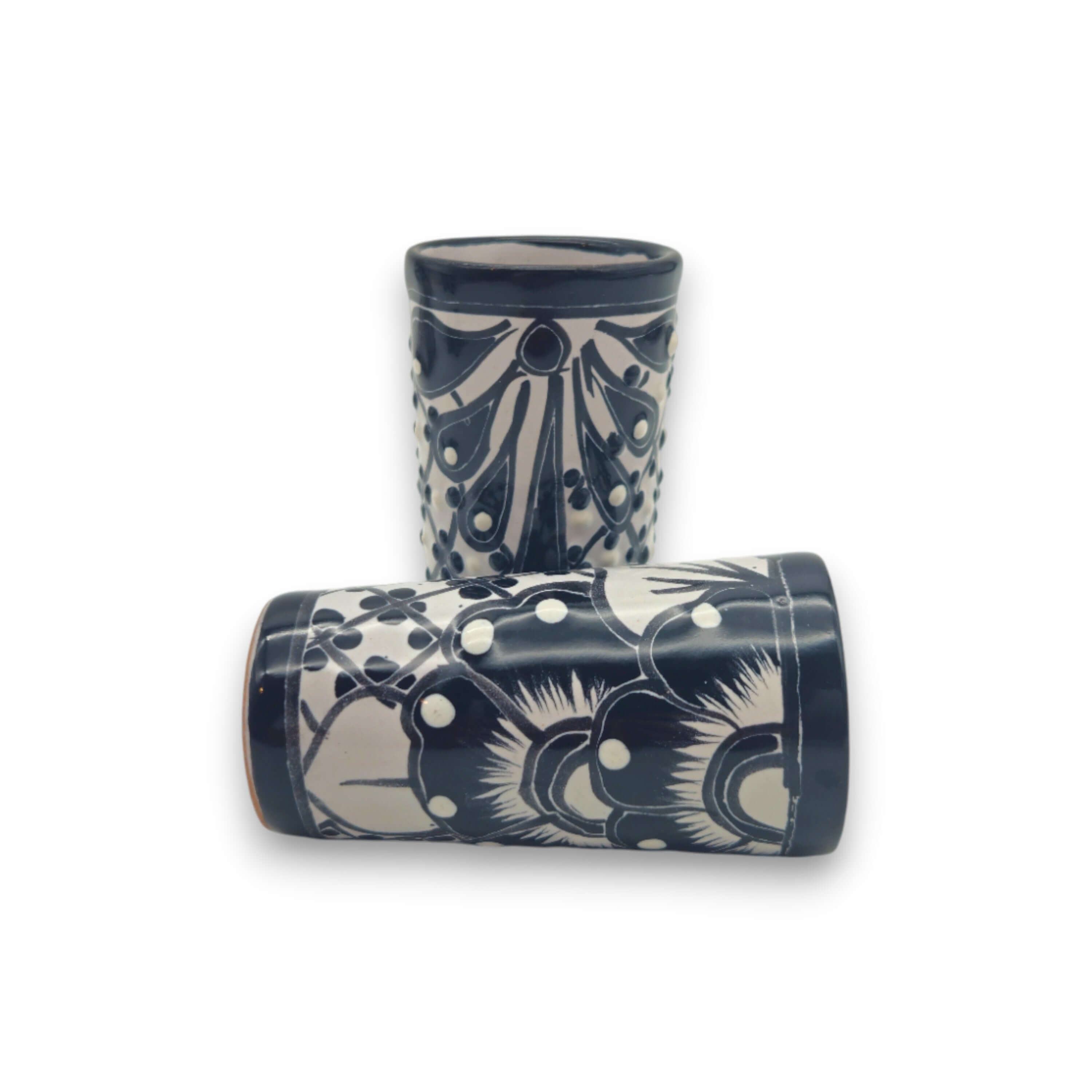 Talavera Skull Decanter with 6 Shot Glasses | Mexican Bar Set