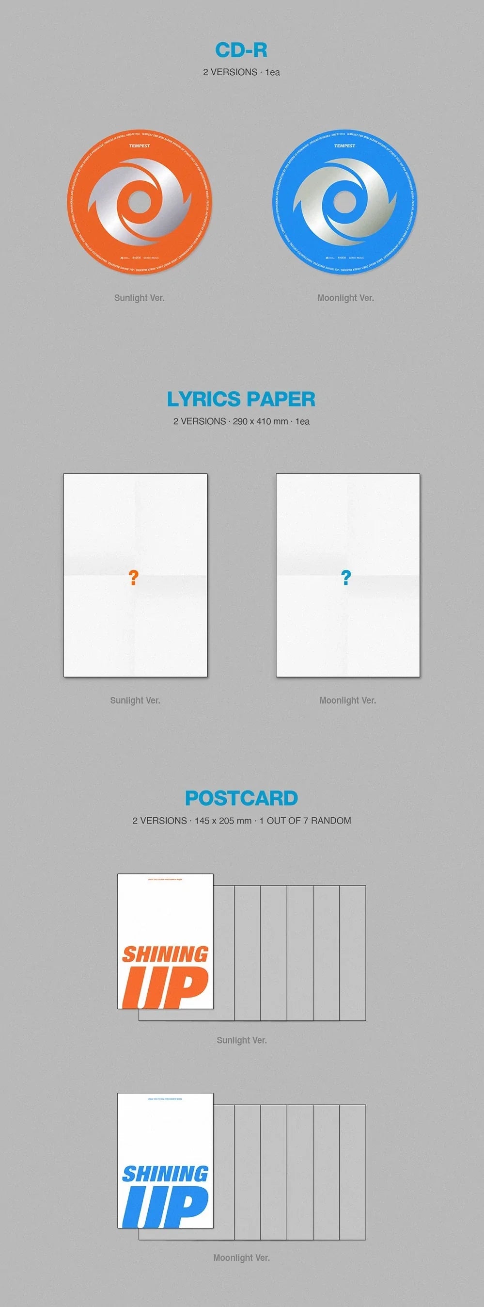 Tempest 2nd Mini Album - Shining Up