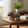 Medium Handmade Talavera Dog Statue | Hand-Painted Animal Artwork