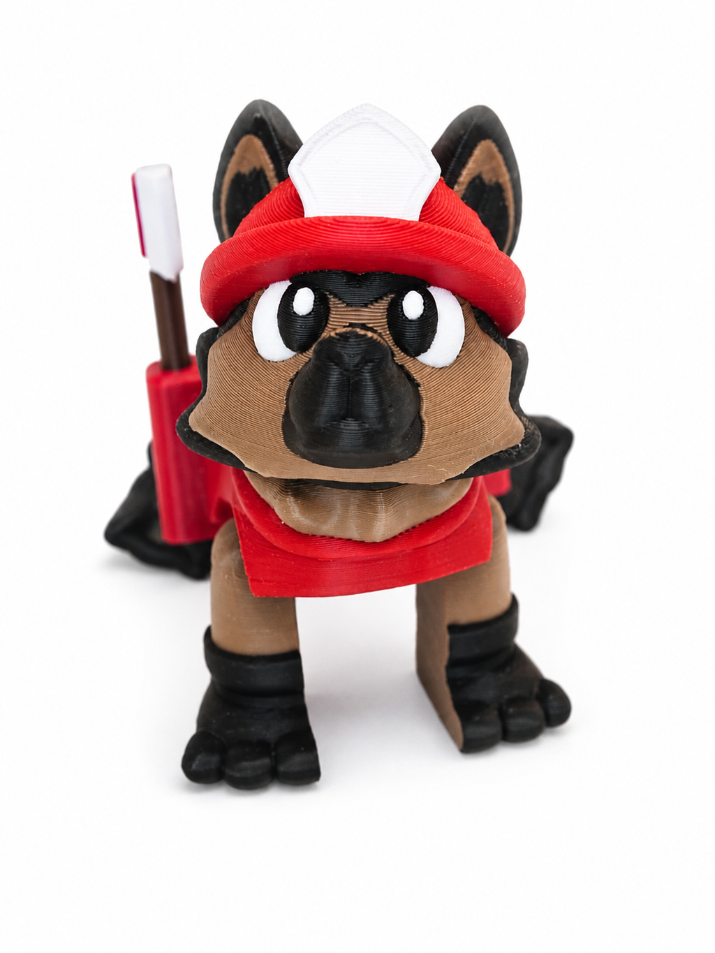 Firefighter Dog 3D Printed Toy with Removable Axes