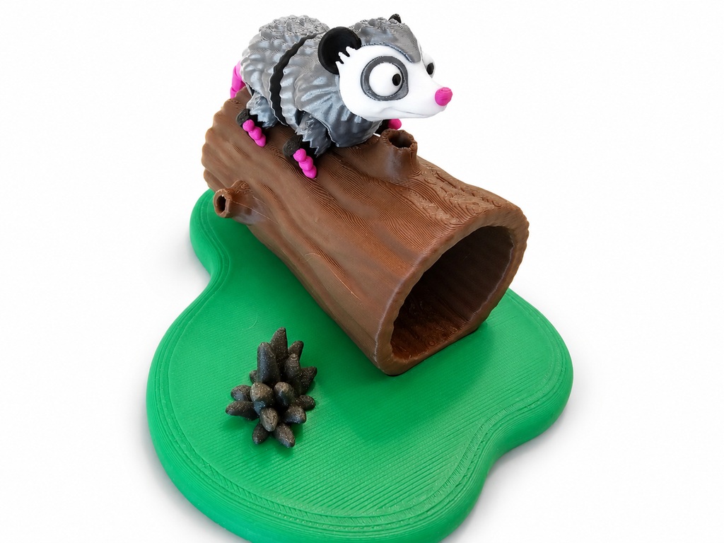 Opossum Playset - 3D Printed Animal Toy