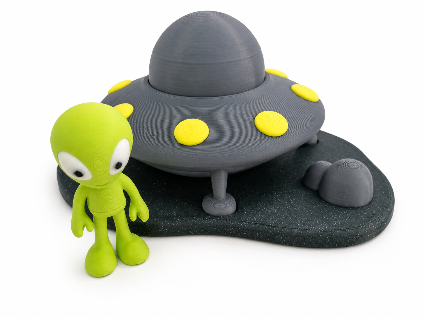 Alien UFO Playset - 3D Printed Space Toy