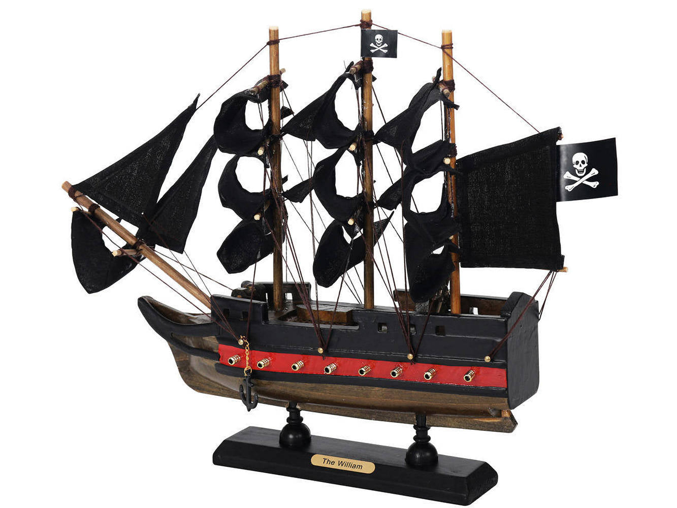 Wooden Calico Jacks The William Black Sails Limited Model Pirate Ship 12""