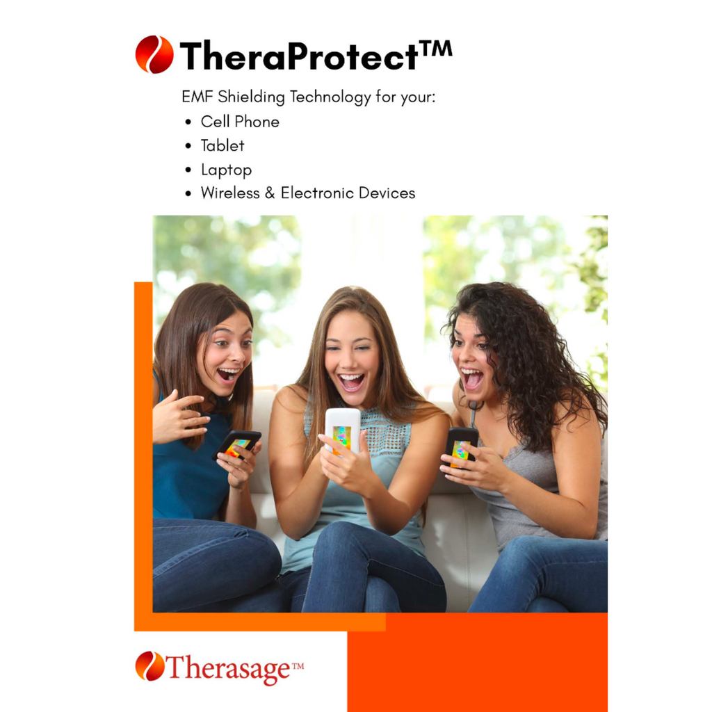 TheraProtect EMF Harmonizer - Gold - Cell Phone / Laptop / Tablet EMF Shield (2 Pack) - PhishStones Products
