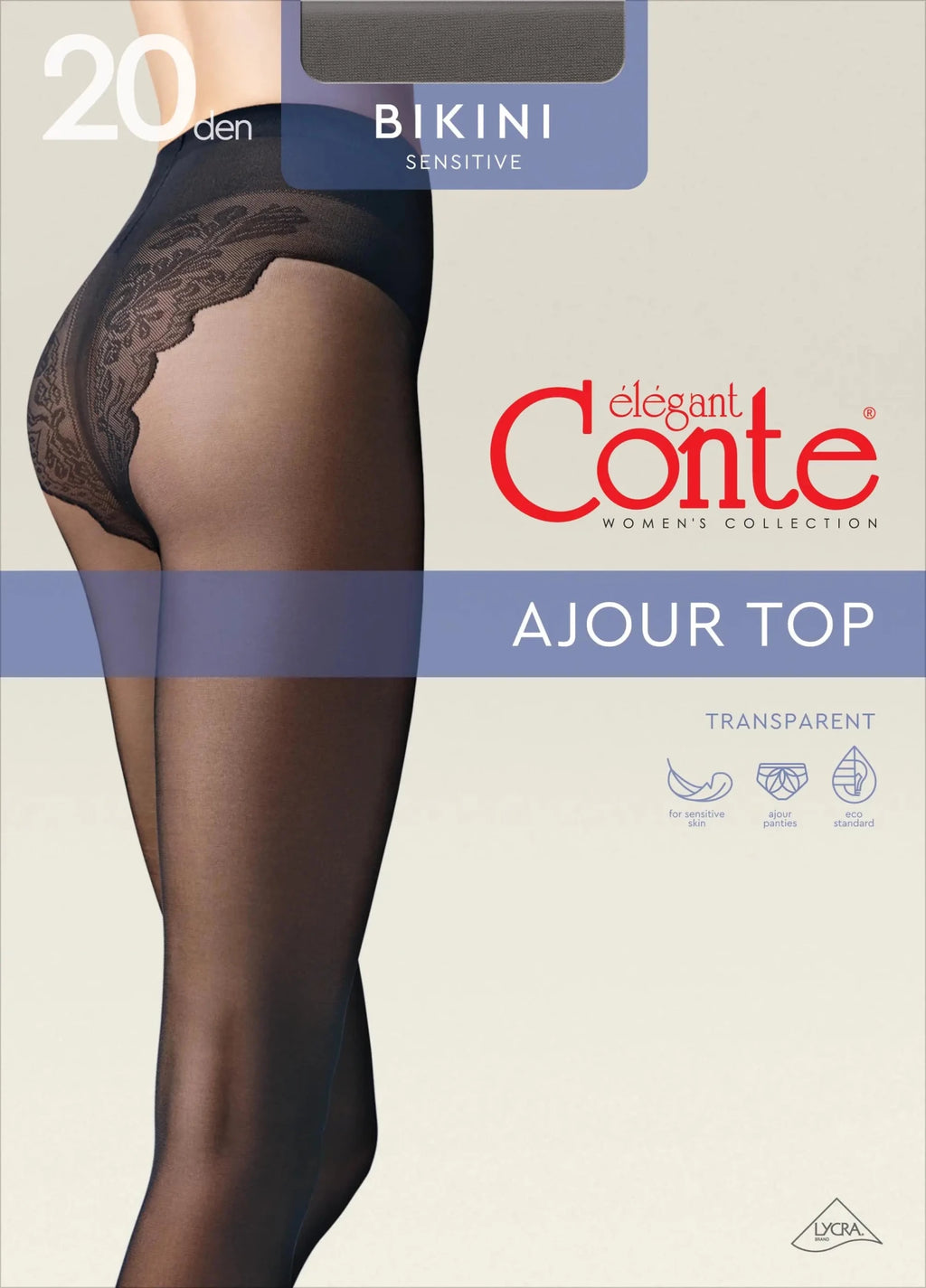 Tights Conte Bikini 20 Den - Ajour Top - PhishStones Products