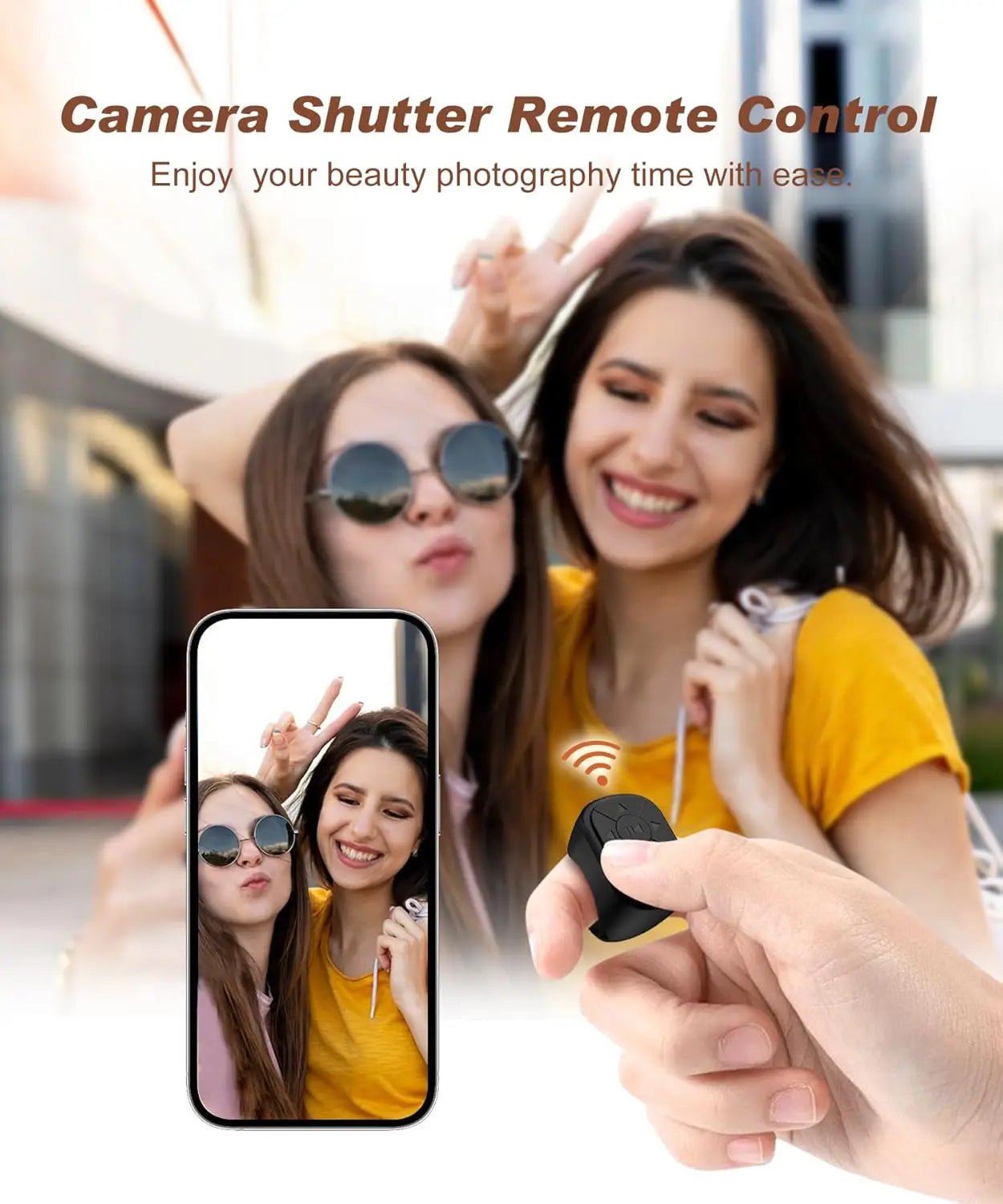 Tiktok Scrolling Ring Bluetooth Remote Control for iOS & Android – Wireless Camera Shutter and Media Control - PhishStones Products