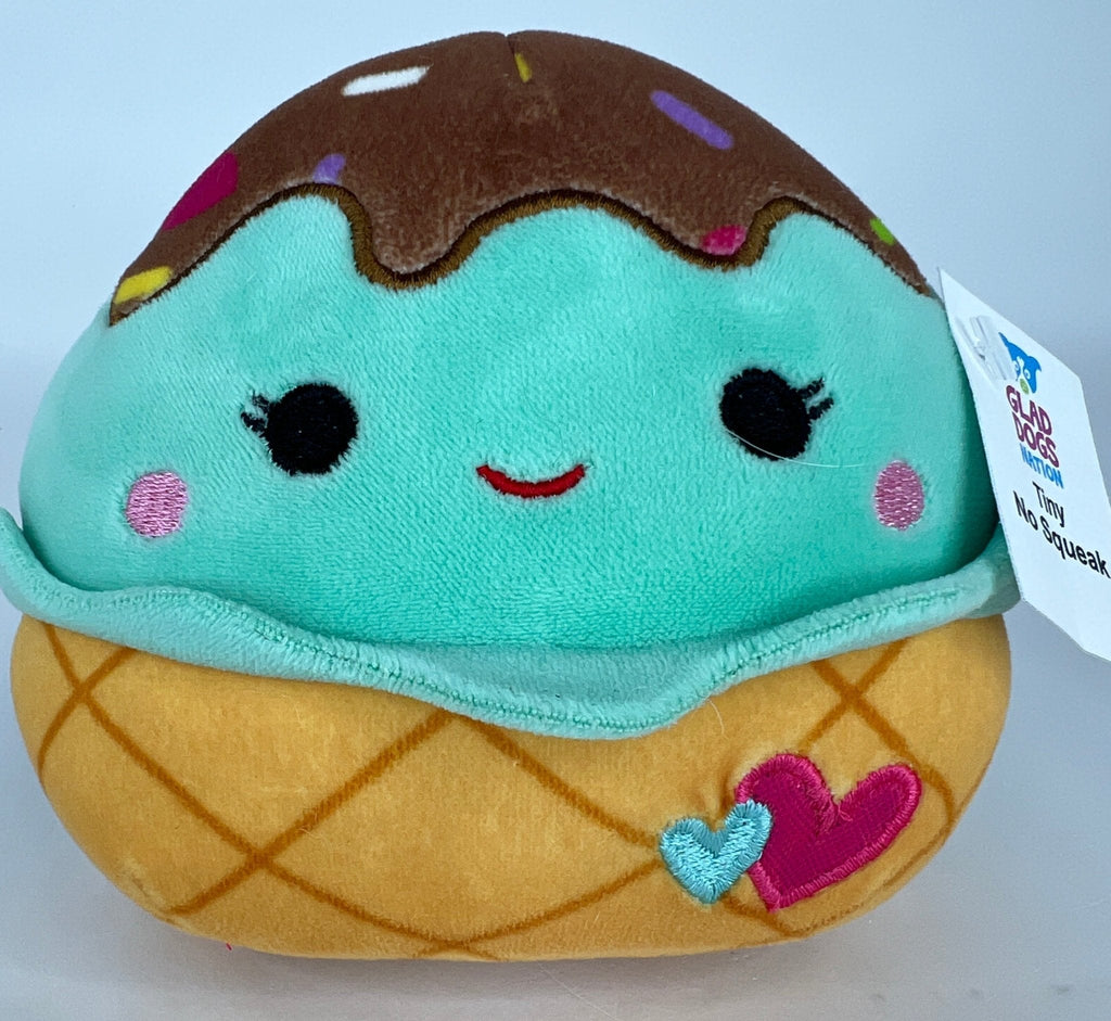 BOGO! Tiny Squishy Cuddlers Super Soft Plush Pet Toys: Squeak & NO Squeak