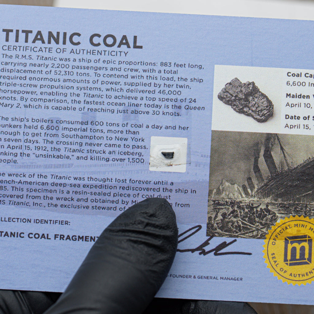 Titanic Coal - Display Card