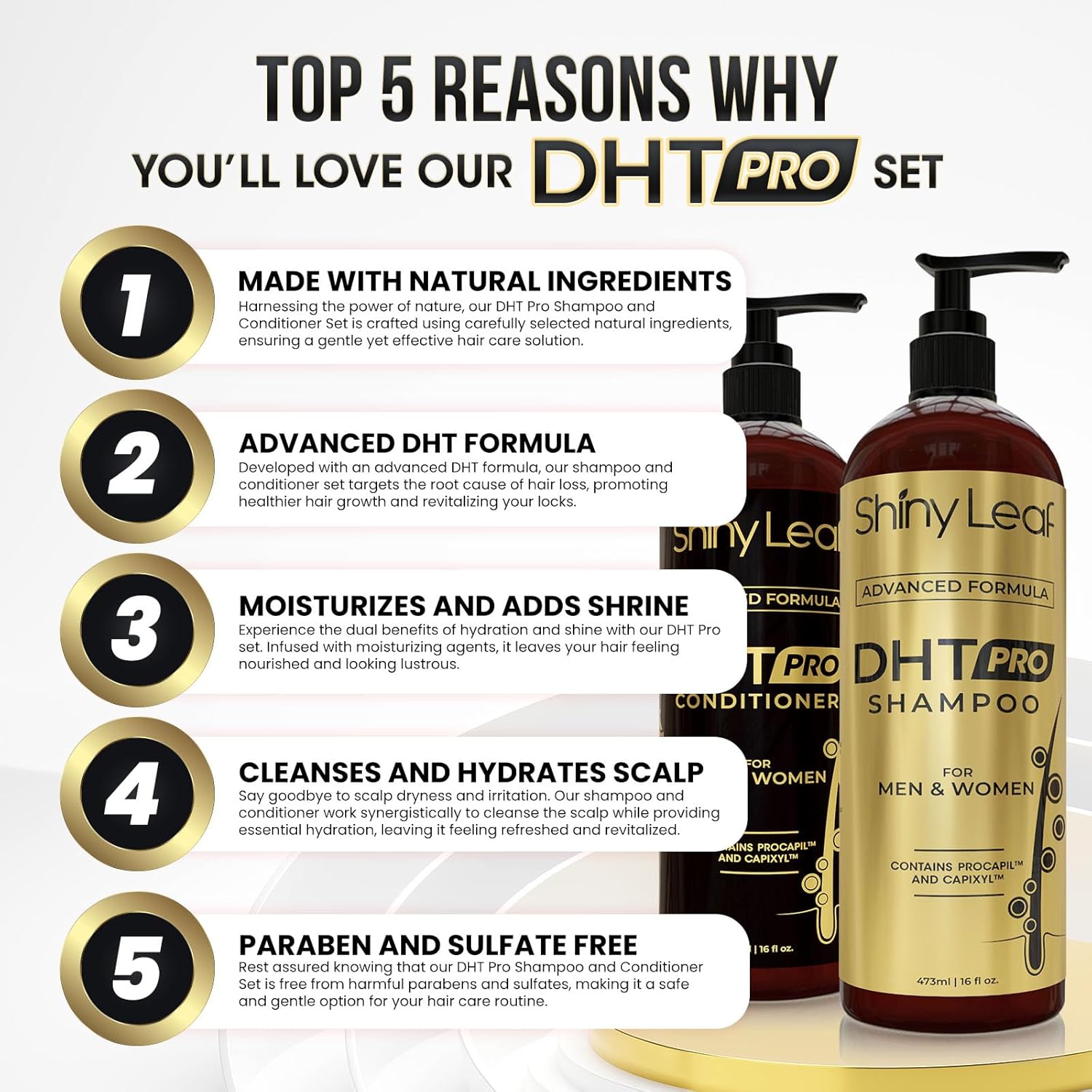 DHT Pro Shampoo and DHT Original Shampoo Bundle