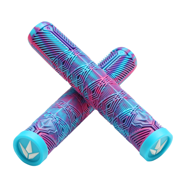 Envy Handgrips V3 (TPR) - Pink/Teal/Purple (Pair)