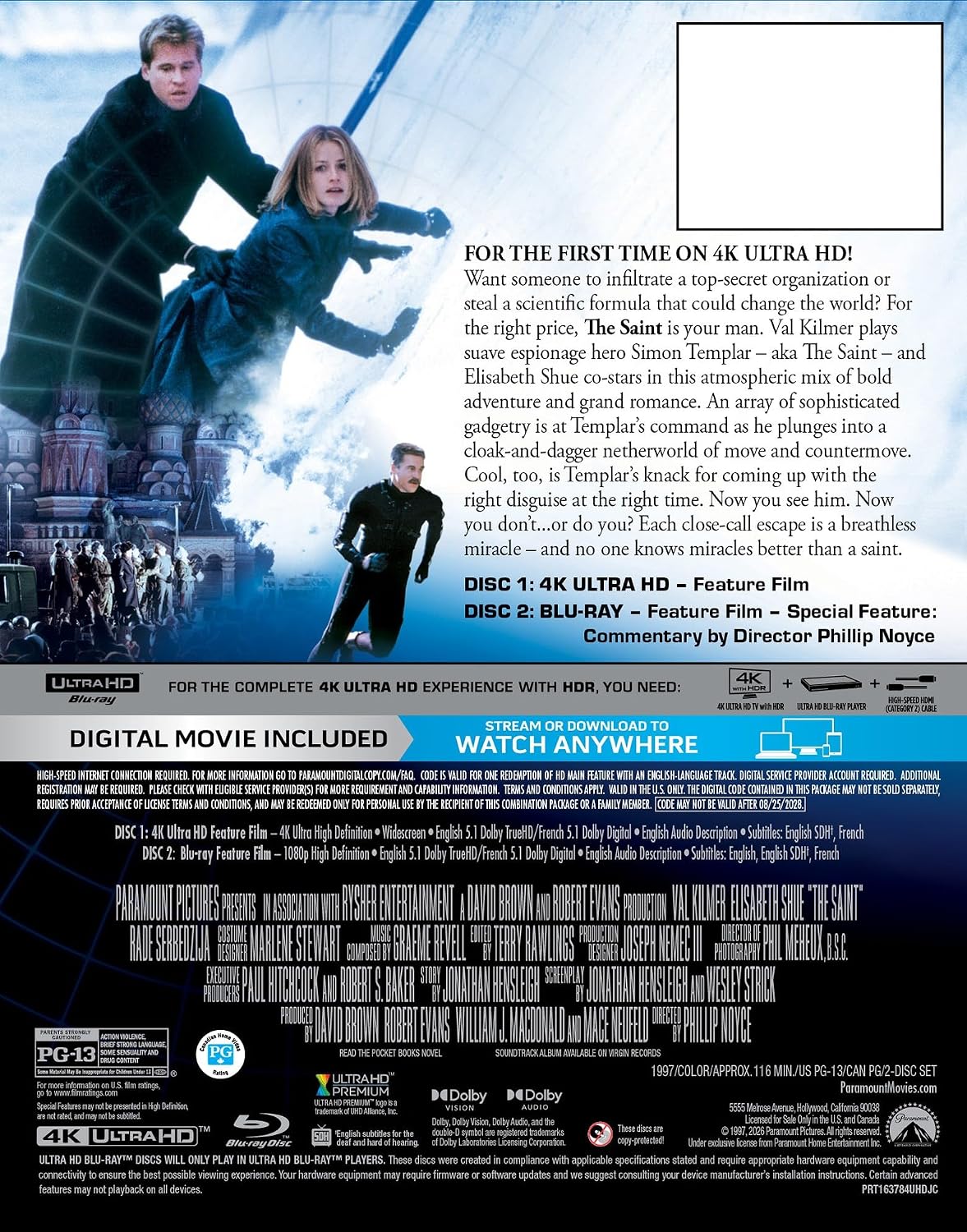 The Saint - Limited Edition Steelbook (4K Ultra HD + Blu-ray + Digital)