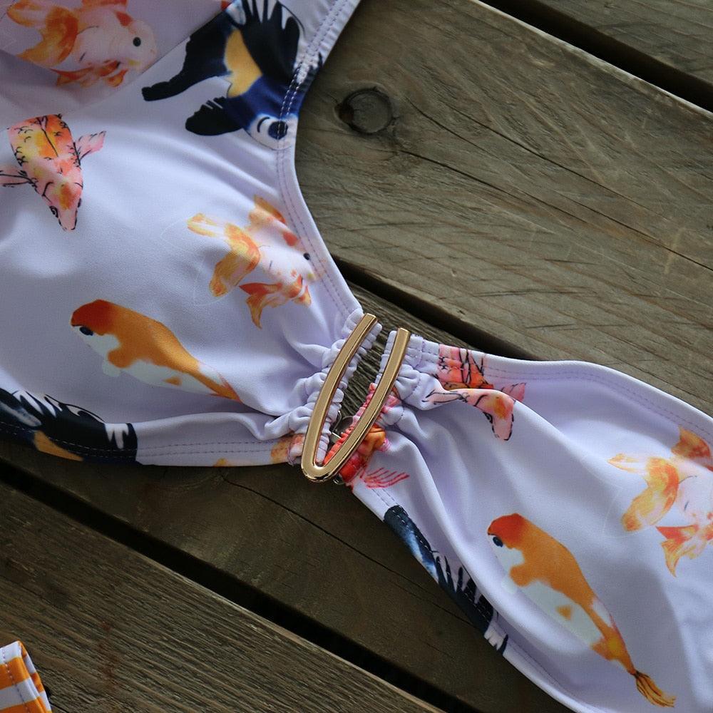 Two-Pieces Women Push-Up Padded Bra Ruffles Bandage Bikini Set Swimsuit Women's Bathing Suits Ruffles Flounce Bikini Sets Low Rise Two Piece Swimsuit Swimwear Bathing Suit Beachwear