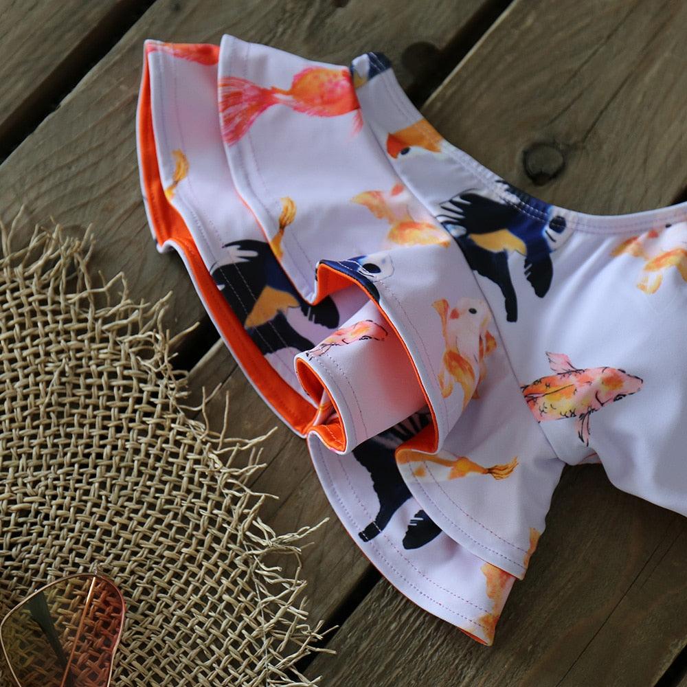 Two-Pieces Women Push-Up Padded Bra Ruffles Bandage Bikini Set Swimsuit Women's Bathing Suits Ruffles Flounce Bikini Sets Low Rise Two Piece Swimsuit Swimwear Bathing Suit Beachwear