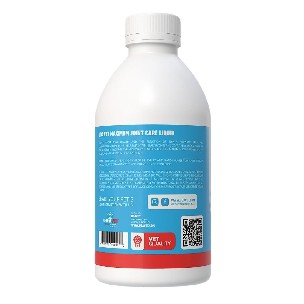 UBAVET Joint Power MEG Maximum Joint Support Liquid for Dogs & Cats