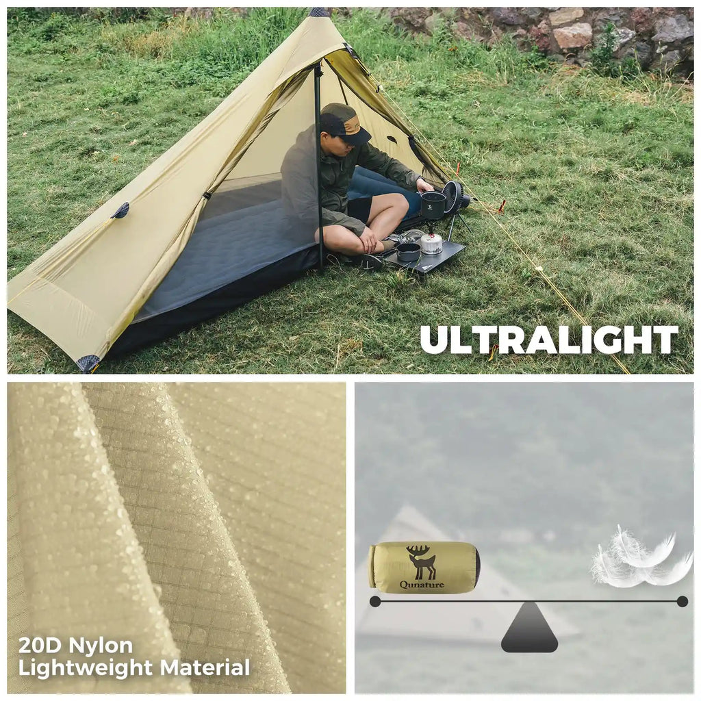Ultralight Tent Rodless Rainproof Easy Setup for Outdoor Camping - PhishStones Products