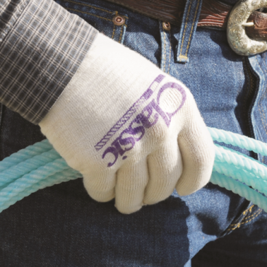 Cotton Deluxe Roping Gloves (12-pack) - XLarge Purple