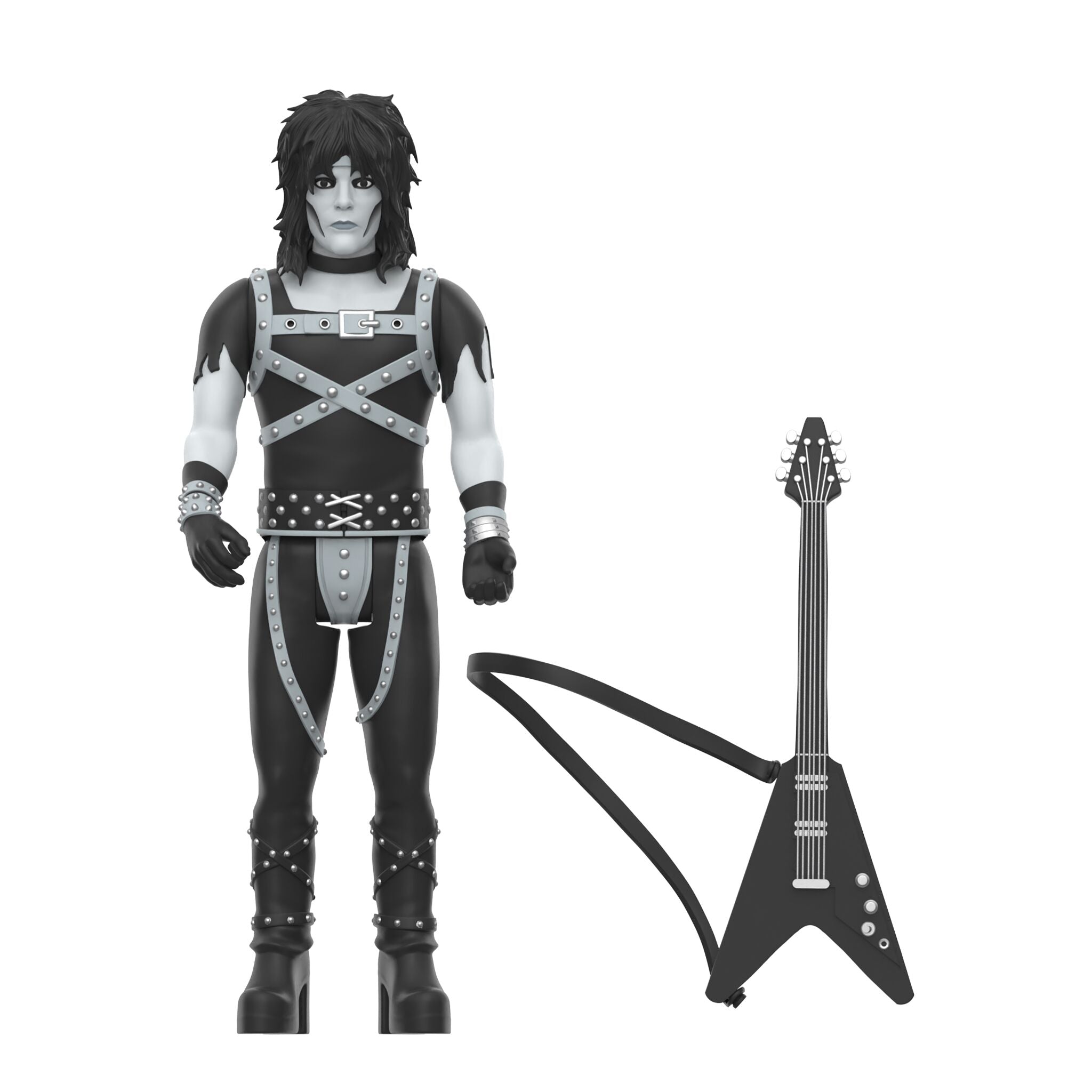 Super7 x Mötley Crüe - Mick Mars (Shout At The Devil B&W) ReAction Figure