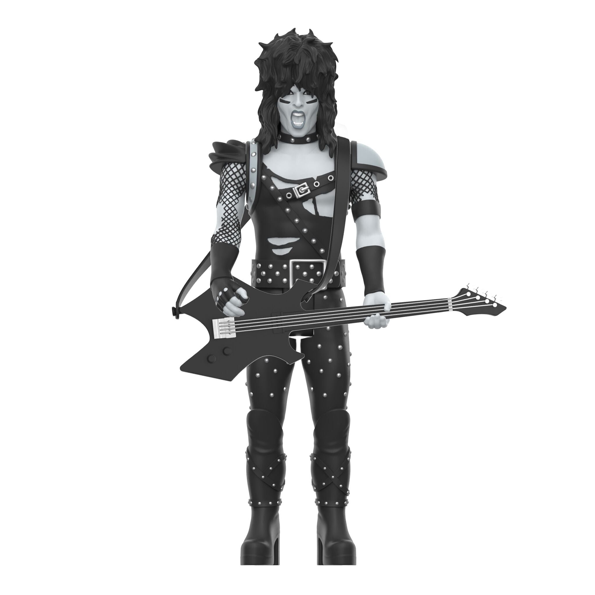 Super7 x Mötley Crüe - Mick Mars, Nikki Sixx, Tommy Lee & Vince Neil (Shout At The Devil B&W) ReAction Figures