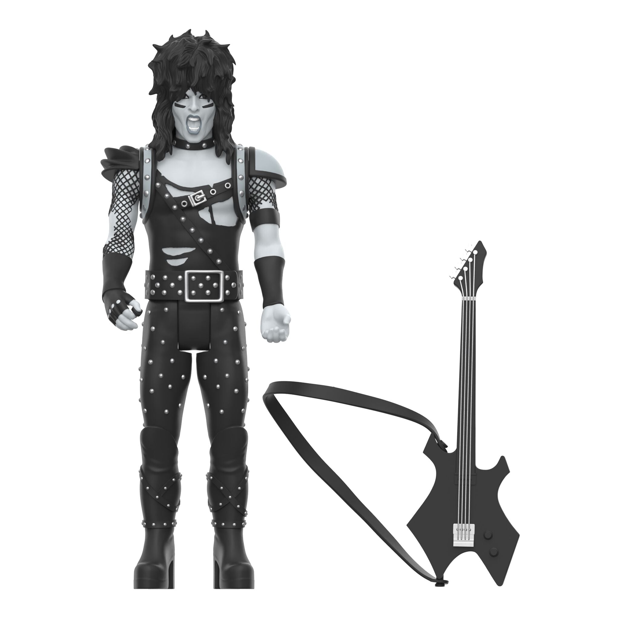 Super7 x Mötley Crüe - Mick Mars, Nikki Sixx, Tommy Lee & Vince Neil (Shout At The Devil B&W) ReAction Figures