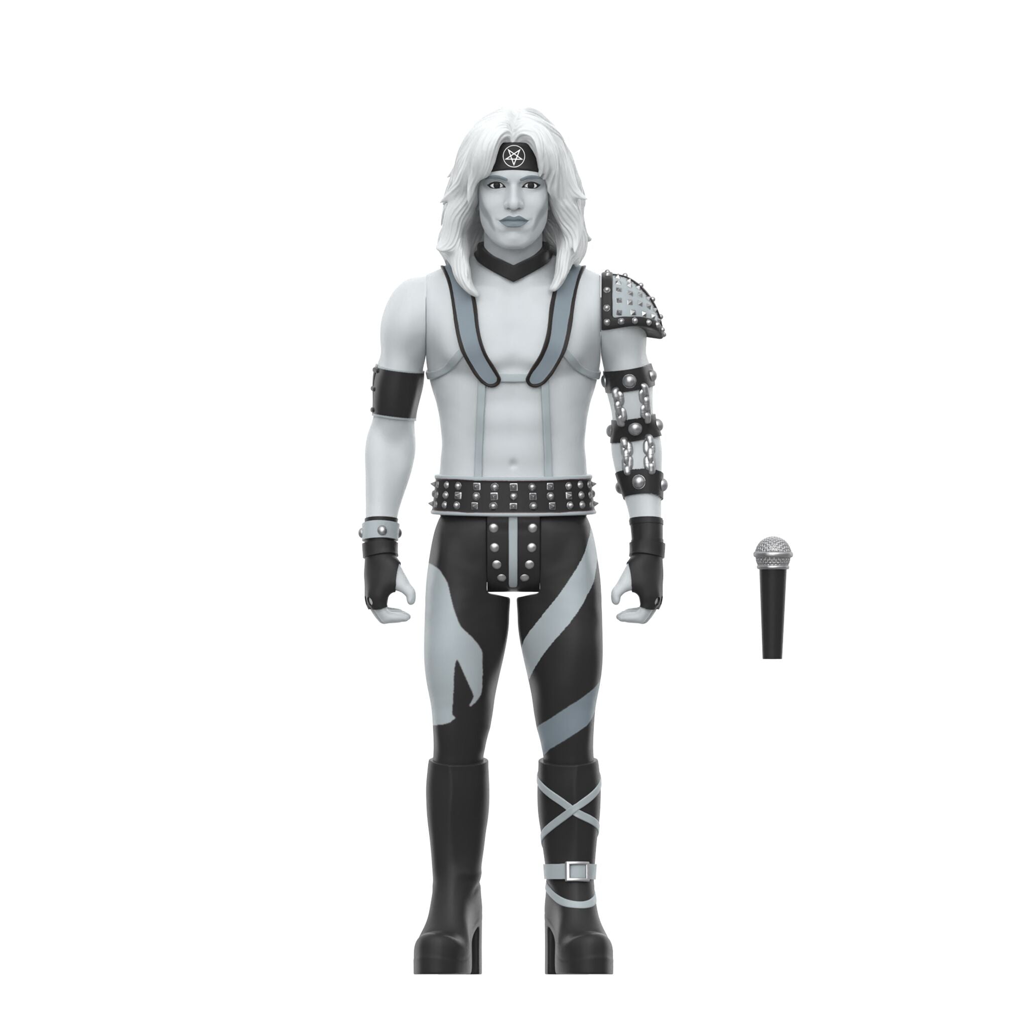Super7 x Mötley Crüe - Vince Neil (Shout At The Devil B&W) ReAction Figure