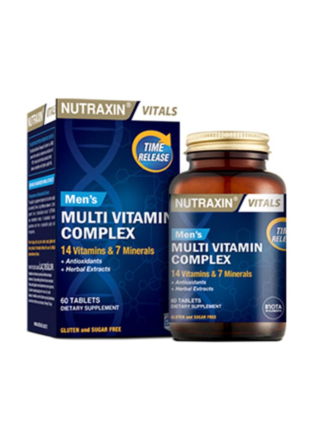 Nutraxin Multivitamin & Mineral Complex For Men - 60 Tablets - Comprehensive Vitamin & Mineral Supplement