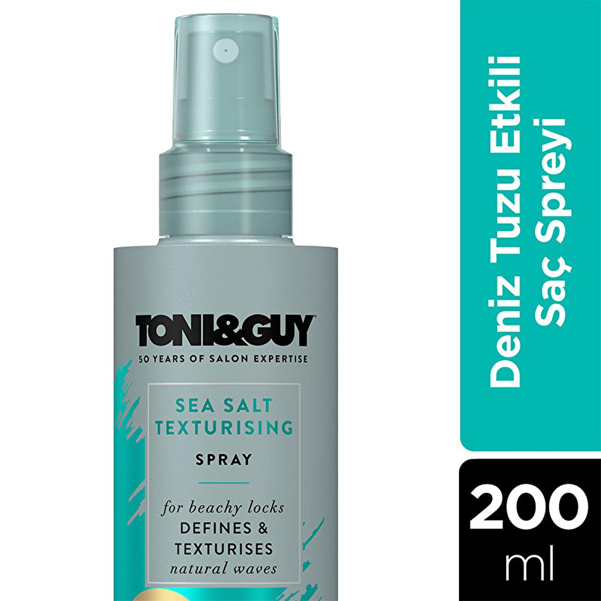 Toni&Guy Hair Styling Spray - Sea Salt Effect, Light Hold, 200ml for Beachy Waves