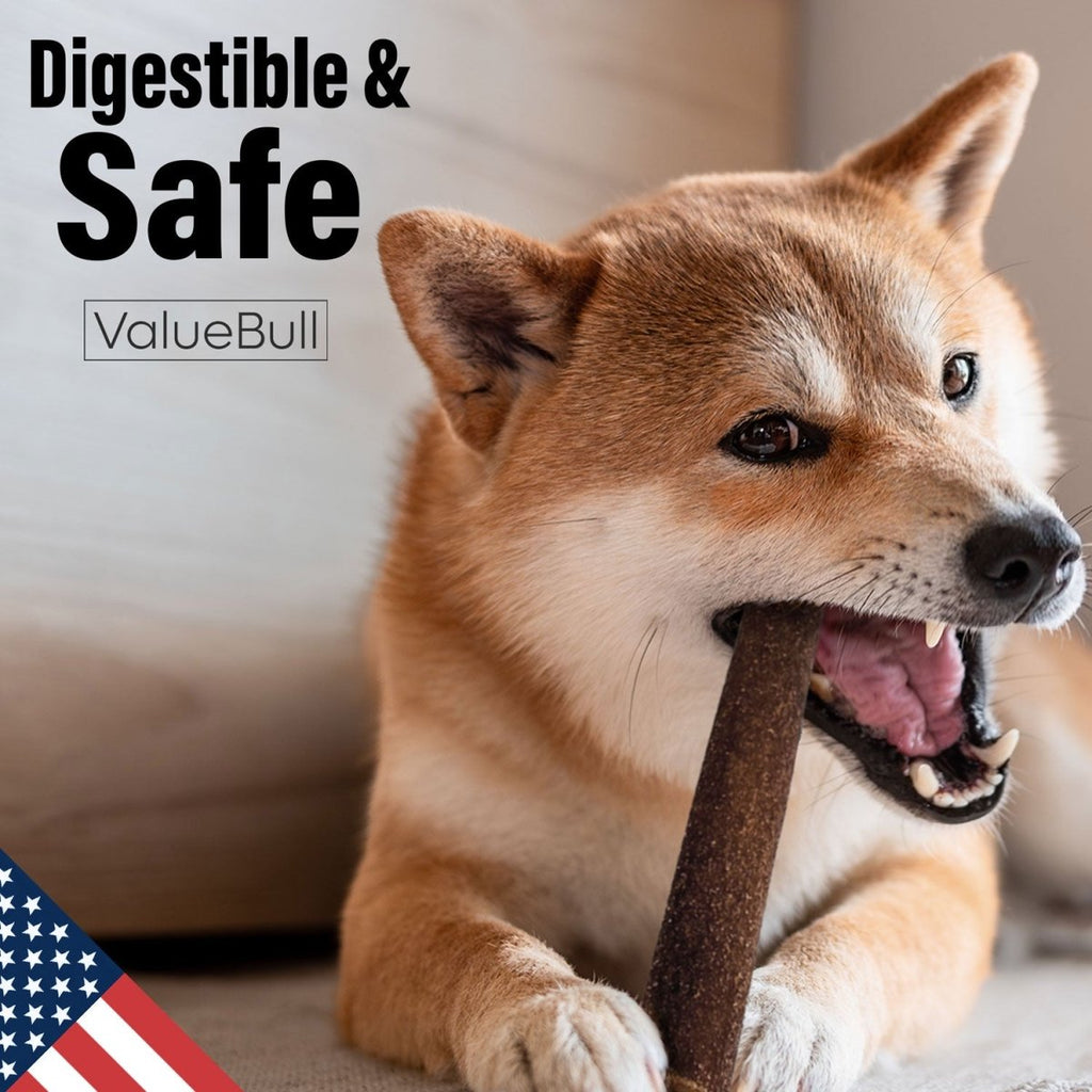 ValueBull USA Collagen Sticks for Small Dogs, 6 Inch Thin Chews, Natural Dog Treats, 50 Count