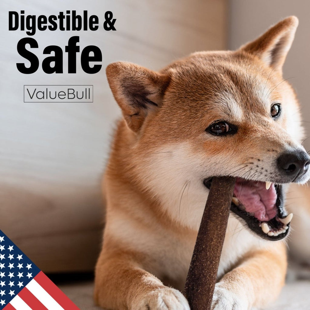 ValueBull USA Collagen Sticks for Small Dogs, 12 Inch Thin Chews, Natural Dog Treats, 25 Count